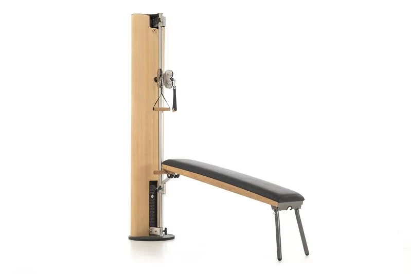 NOHRD Slimbeam Pulley Exercise Bench Black Leather Made Black Ash Wood Fold Legs-1