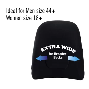 Wide Back Support Cushion Removable Adjustable Lumbar Pad Broader Back - Black - Image 9